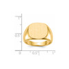 Lex & Lu 14k Yellow Gold Men's Signet Ring LAL97516 - 5 - Lex & Lu