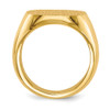 Lex & Lu 14k Yellow Gold Men's Signet Ring LAL97518 - 2 - Lex & Lu