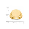 Lex & Lu 14k Yellow Gold Men's Signet Ring LAL97520 - 5 - Lex & Lu