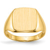 Lex & Lu 14k Yellow Gold Signet Ring LAL97523 - Lex & Lu