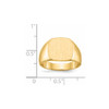 Lex & Lu 14k Yellow Gold Men's Signet Ring LAL97524 - 5 - Lex & Lu