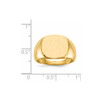 Lex & Lu 14k Yellow Gold Men's Signet Ring LAL97526 - 5 - Lex & Lu