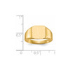 Lex & Lu 14k Yellow Gold Men's Signet Ring LAL97548 - 5 - Lex & Lu