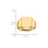 Lex & Lu 14k Yellow Gold Men's Signet Ring LAL97549 - 5 - Lex & Lu