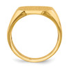 Lex & Lu 14k Yellow Gold Men's Signet Ring LAL97551 - 2 - Lex & Lu