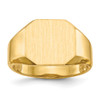 Lex & Lu 14k Yellow Gold Signet Ring LAL97552 - Lex & Lu
