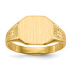Lex & Lu 14k Yellow Gold Signet Ring LAL97559 - Lex & Lu