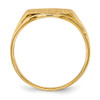 Lex & Lu 14k Yellow Gold Signet Ring LAL97561 - 2 - Lex & Lu