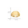Lex & Lu 14k Yellow Gold Signet Ring LAL97566 - 5 - Lex & Lu