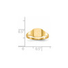 Lex & Lu 14k Yellow Gold Signet Ring LAL97567 - 5 - Lex & Lu