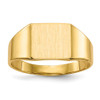 Lex & Lu 14k Yellow Gold Signet Ring LAL97568 - Lex & Lu