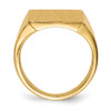 Lex & Lu 14k Yellow Gold Men's Signet Ring LAL97573 - 2 - Lex & Lu
