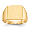 Lex & Lu 14k Yellow Gold Men's Signet Ring LAL97577 - Lex & Lu