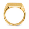 Lex & Lu 14k Yellow Gold Men's Signet Ring LAL97578 - 2 - Lex & Lu