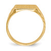 Lex & Lu 14k Yellow Gold Signet Ring LAL97582 - 2 - Lex & Lu