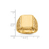 Lex & Lu 14k Yellow Gold Men's Signet Ring LAL97588 - 5 - Lex & Lu