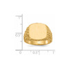 Lex & Lu 14k Yellow Gold Men's Signet Ring LAL97590 - 5 - Lex & Lu