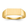 Lex & Lu 14k Yellow Gold Signet Ring LAL97598 - Lex & Lu