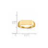 Lex & Lu 14k Yellow Gold Signet Ring LAL97598 - 5 - Lex & Lu