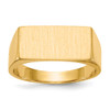 Lex & Lu 14k Yellow Gold Men's Signet Ring LAL97601 - Lex & Lu