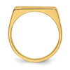 Lex & Lu 14k Yellow Gold Men's Signet Ring LAL97601 - 2 - Lex & Lu