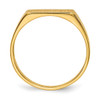 Lex & Lu 14k Yellow Gold Signet Ring LAL97606 - 2 - Lex & Lu