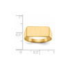 Lex & Lu 14k Yellow Gold Men's Signet Ring LAL97607 - 5 - Lex & Lu