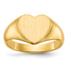 Lex & Lu 14k Yellow Gold Signet Ring LAL97637 - Lex & Lu