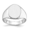 Lex & Lu 14k White Gold Signet Ring LAL97652 - Lex & Lu