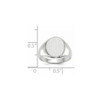 Lex & Lu 14k White Gold Signet Ring LAL97654 - 5 - Lex & Lu