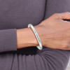 Lex & Lu Sterling Silver 8mm Bangle - 4 - Lex & Lu