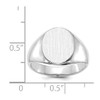 Lex & Lu 14k White Gold Signet Ring LAL97661 - 3 - Lex & Lu