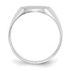 Lex & Lu 14k White Gold Signet Ring LAL97665 - 2 - Lex & Lu