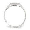 Lex & Lu 14k White Gold Signet Ring LAL97672 - 2 - Lex & Lu