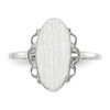 Lex & Lu 14k White Gold Signet Ring LAL97678 - 4 - Lex & Lu