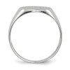 Lex & Lu 14k White Gold Signet Ring LAL97687 - 2 - Lex & Lu