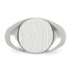 Lex & Lu 14k White Gold Signet Ring LAL97688 - 4 - Lex & Lu