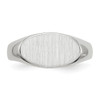 Lex & Lu 14k White Gold Signet Ring LAL97690 - 4 - Lex & Lu