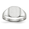 Lex & Lu 14k White Gold Signet Ring LAL97726 - Lex & Lu