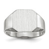 Lex & Lu 14k White Gold Signet Ring LAL97729 - Lex & Lu