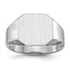 Lex & Lu 14k White Gold Signet Ring LAL97732 - Lex & Lu