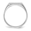 Lex & Lu 14k White Gold Signet Ring LAL97735 - 2 - Lex & Lu