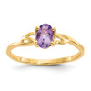 Lex & Lu 14k Yellow Gold Amethyst Birthstone Ring LAL97766 - Lex & Lu