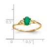 Lex & Lu 14k Yellow Gold Emerald Birthstone Ring LAL97769 - 2 - Lex & Lu