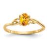 Lex & Lu 14k Yellow Gold Citrine Birthstone Ring LAL97775 - Lex & Lu