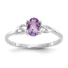 Lex & Lu 14k White Gold Amethyst Birthstone Ring LAL97778 - Lex & Lu