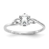 Lex & Lu 14k White Gold Topaz Birthstone Ring LAL97780 - Lex & Lu