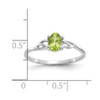 Lex & Lu 14k White Gold Peridot Birthstone Ring LAL97784 - 2 - Lex & Lu