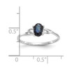 Lex & Lu 14k White Gold Sapphire Birthstone Ring LAL97785 - 2 - Lex & Lu