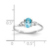 Lex & Lu 14k White Gold Blue Topaz Birthstone Ring LAL97788 - 2 - Lex & Lu